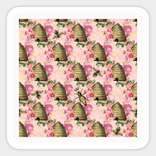 Honey Bee Neck Gator Floral Bee Hive Pattern Sticker